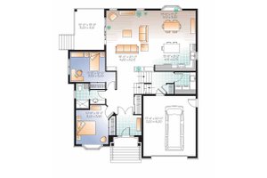 Floor Plan - Main Floor for European House Plan #23-2541 - 3 bed, 2 bath