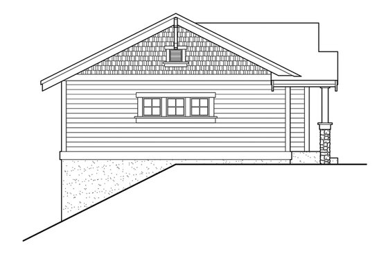 Exterior - Other Elevation 1 for Craftsman House Plan #132-525 - 2 bed, 1 bath