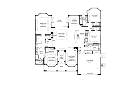 Floor Plan - Main Floor for Country House Plan #938-58 - 3 bed, 3 bath