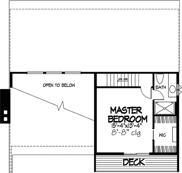 Architectural House Design - Cabin Floor Plan - Upper Floor Plan #320-1475