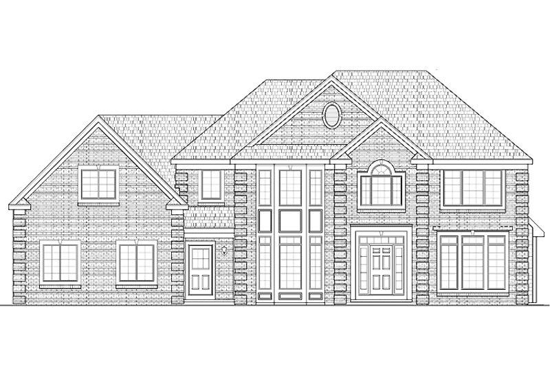 Home Plan - Exterior - Front Elevation 3 for Classical House Plan #328-337 - 4 bed, 4 bath