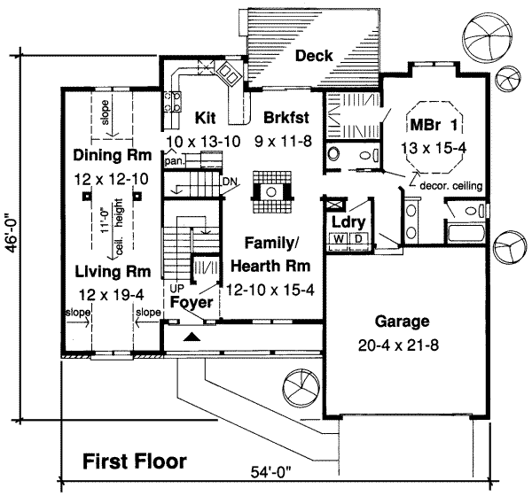Traditional Floor Plan - Main Floor Plan #312-421