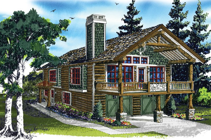 Architectural House Design - Exterior - Front Elevation 3 for Country House Plan #942-20 - 1 bed, 1 bath
