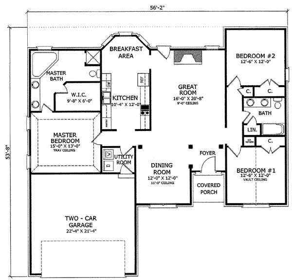 European Floor Plan - Main Floor Plan #412-127