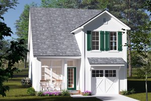 House Blueprint - Cottage Exterior - Front Elevation Plan #513-2391