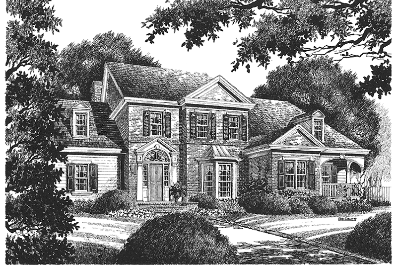 House Plan Design - Colonial Exterior - Front Elevation Plan #429-178