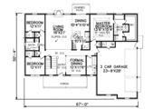 Southern Style House Plan - 3 Beds 2 Baths 2338 Sq/Ft Plan #65-476 