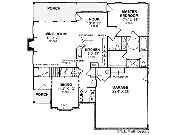 Home Plan - Traditional Floor Plan - Main Floor Plan #20-378