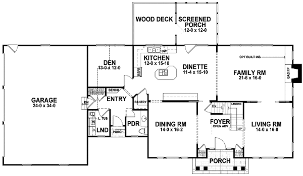 House Design - Traditional Floor Plan - Main Floor Plan #328-462