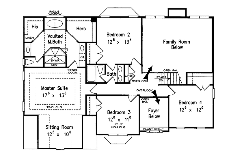 Home Plan - Floor Plan - Upper Floor for Traditional House Plan #927-230 - 5 bed, 3 bath