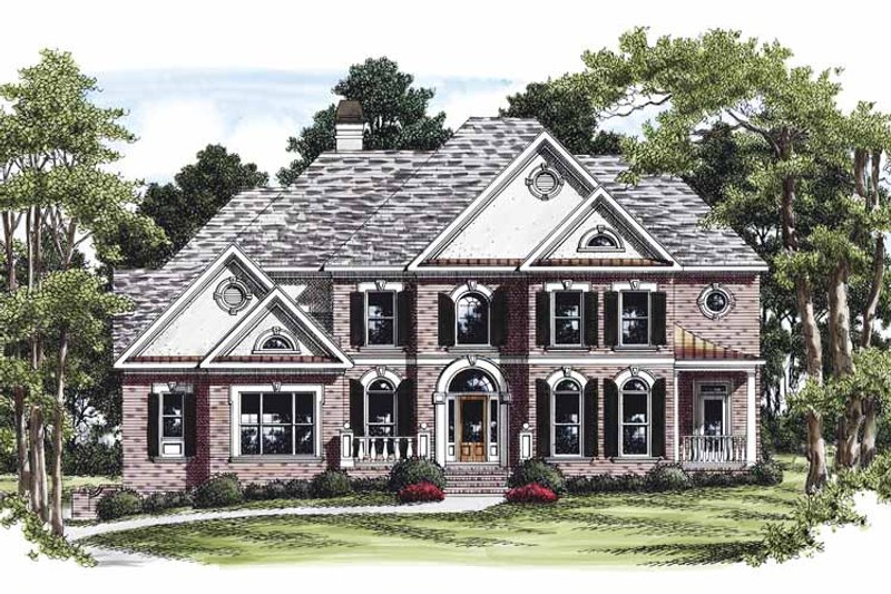 Dream House Plan - Exterior - Front Elevation 3 for Colonial House Plan #927-456 - 5 bed, 4.5 bath