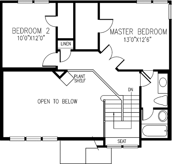 House Design - Traditional Floor Plan - Upper Floor Plan #320-1449
