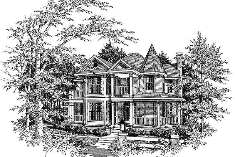 Architectural House Design - Victorian Exterior - Front Elevation Plan #952-234
