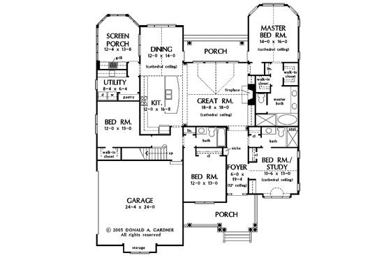 Floor Plan - Main Floor for Traditional House Plan #929-779 - 4 bed, 3 bath