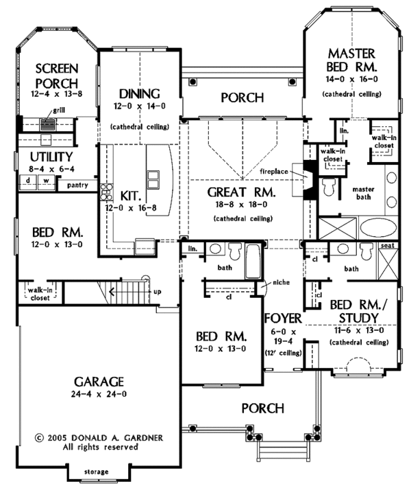 Dream House Plan - Traditional Floor Plan - Main Floor Plan #929-779