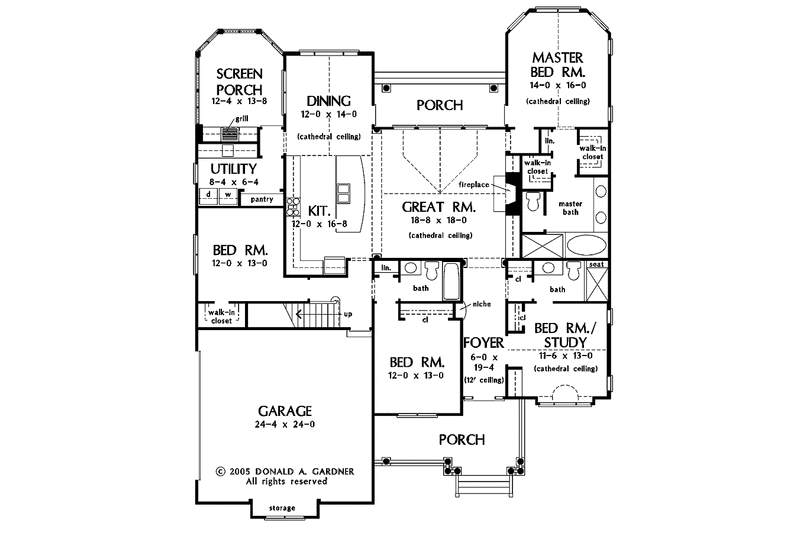 Home Plan - Floor Plan - Main Floor for Traditional House Plan #929-779 - 4 bed, 3 bath