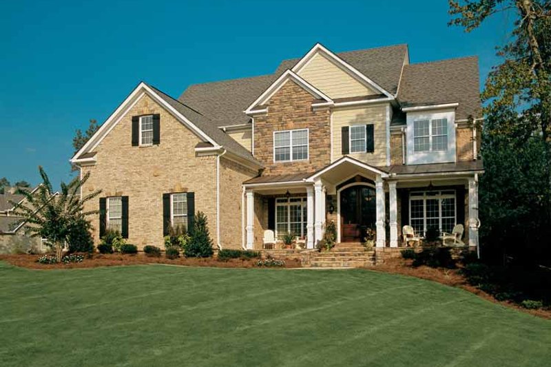 House Blueprint - Exterior - Front Elevation 4 for Colonial House Plan #927-923 - 5 bed, 4.5 bath