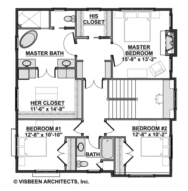 Architectural House Design - Contemporary Floor Plan - Upper Floor Plan #928-273