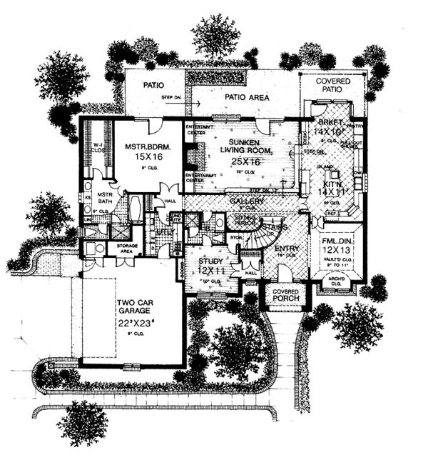 Architectural House Design - Country Floor Plan - Main Floor Plan #310-1119