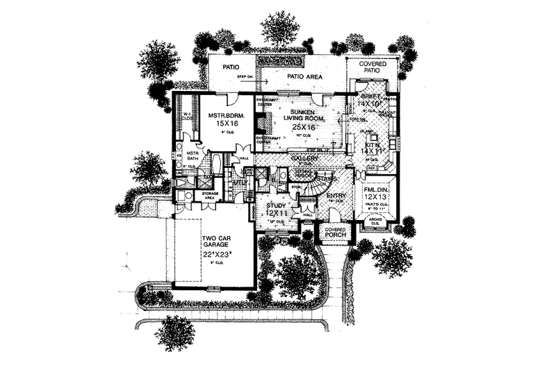 Home Plan - Floor Plan - Main Floor for Country House Plan #310-1119 - 3 bed, 3 bath