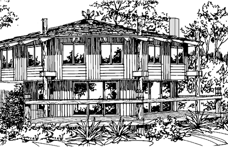 Home Plan - Exterior - Front Elevation 3 for Contemporary House Plan #320-1508 - 3 bed, 2.5 bath