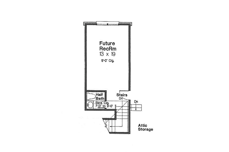 Home Plan - Floor Plan - Other Floor for European House Plan #310-1258 - 3 bed, 2 bath