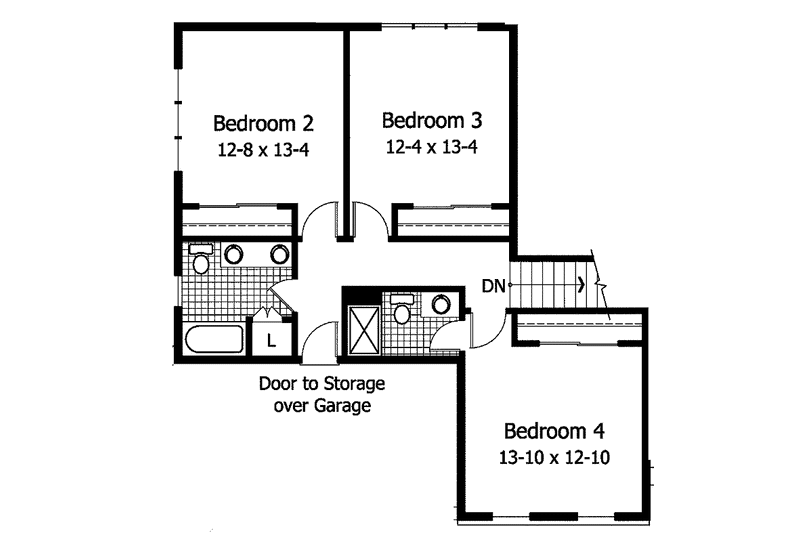 Dream House Plan - Floor Plan - Upper Floor for Traditional House Plan #51-778 - 4 bed, 3.5 bath