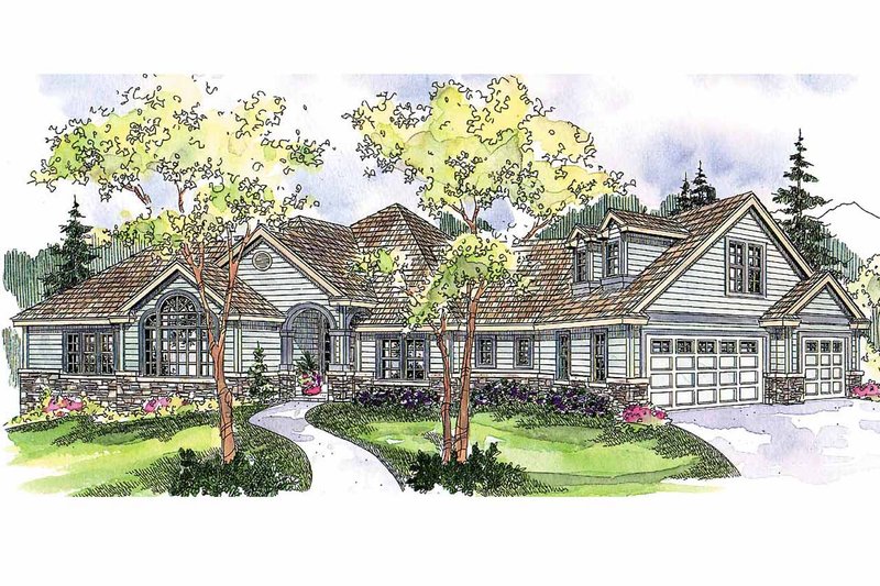 Architectural House Design - Country Exterior - Front Elevation Plan #124-670