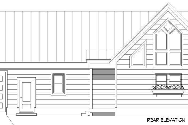 Dream House Plan - Exterior - Rear Elevation for Country House Plan #932-1069 - 2 bed, 2 bath
