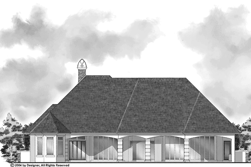 Home Plan - Exterior - Rear Elevation for Traditional House Plan #930-295 - 3 bed, 4 bath