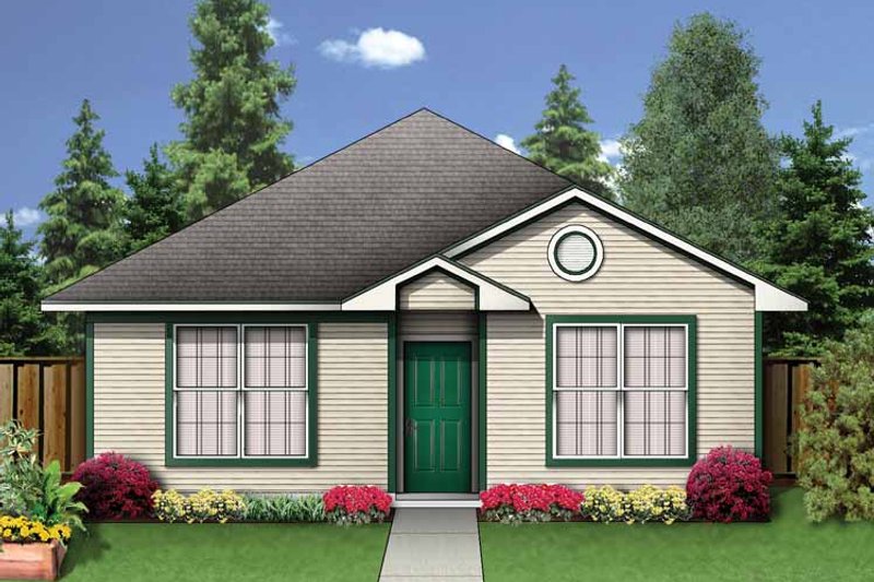 House Design - Exterior - Front Elevation 3 for Colonial House Plan #84-654 - 3 bed, 2 bath