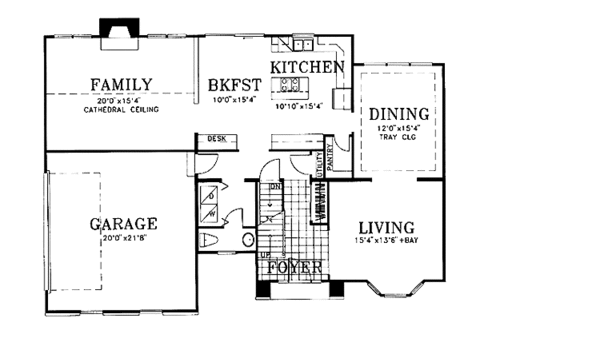 House Plan Design - Colonial Floor Plan - Main Floor Plan #1029-31