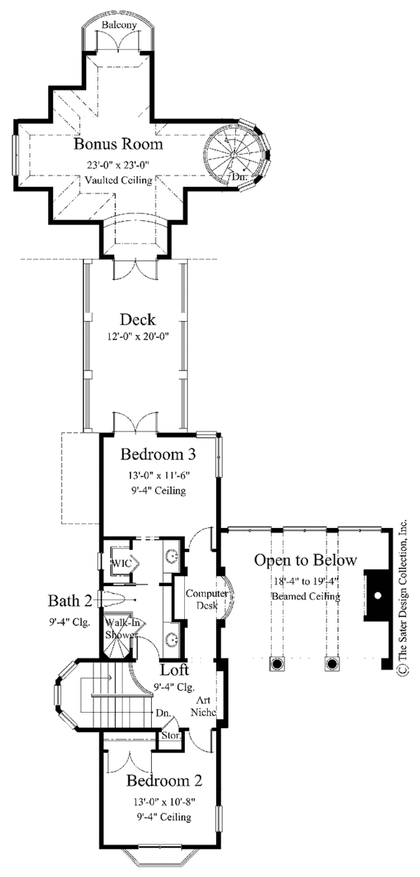 Dream House Plan - Mediterranean Floor Plan - Upper Floor Plan #930-279