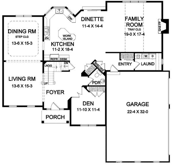 House Plan Design - Classical Floor Plan - Main Floor Plan #328-387
