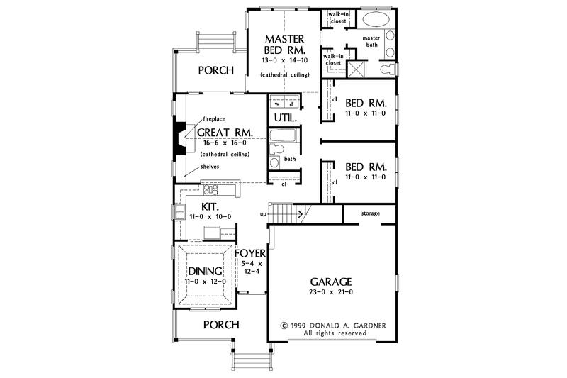 Home Plan - Floor Plan - Main Floor for Victorian House Plan #929-557 - 3 bed, 2 bath
