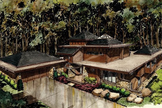 Exterior - Front Elevation for Craftsman House Plan #942-11 - 4 bed, 3.5 bath