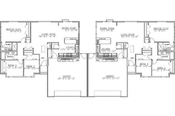 Floor Plan - Main Floor for Traditional House Plan #117-309 - 3 bed, 2 bath
