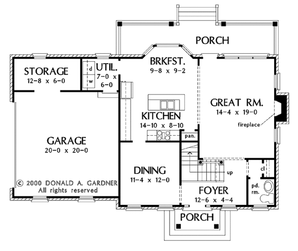 House Blueprint - Classical Floor Plan - Main Floor Plan #929-628