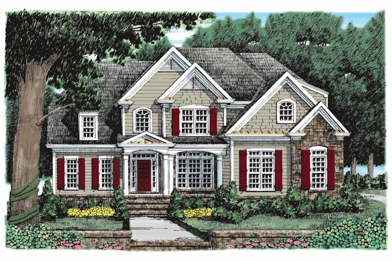 Home Plan - European Exterior - Front Elevation Plan #927-931