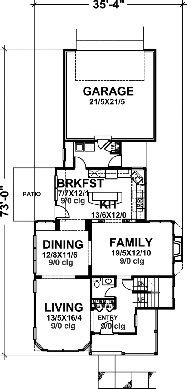 Dream House Plan - Country Floor Plan - Main Floor Plan #320-1406