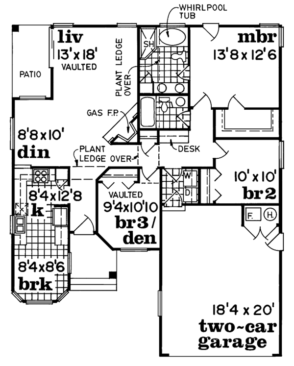 House Blueprint - Craftsman Floor Plan - Main Floor Plan #47-757