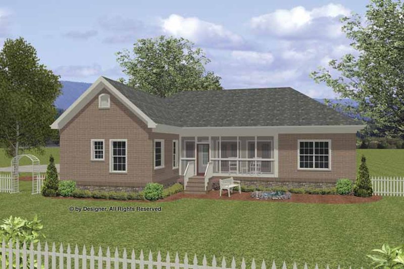 Dream House Plan - Exterior - Rear Elevation for Traditional House Plan #56-676 - 3 bed, 3 bath