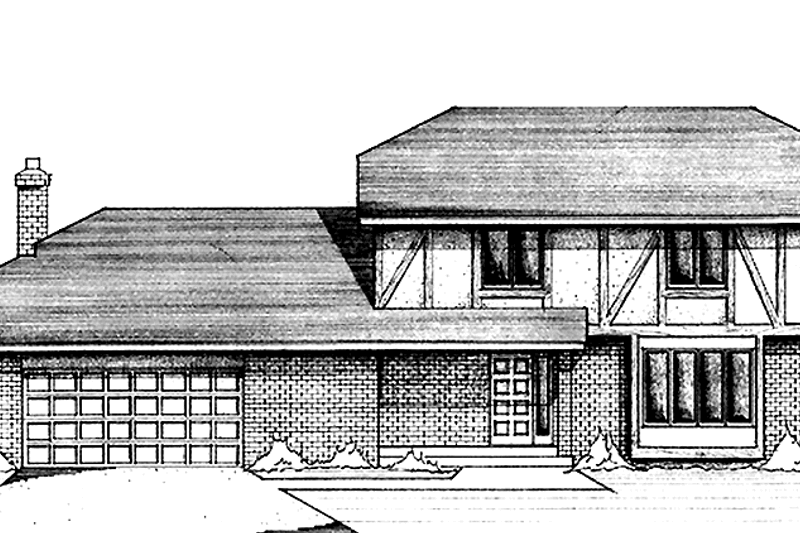 House Plan Design - Tudor Exterior - Front Elevation Plan #51-822