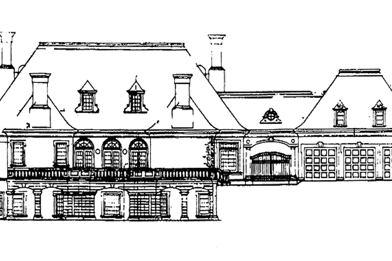 Home Plan - Exterior - Rear Elevation for Classical House Plan #429-145 - 4 bed, 3 bath