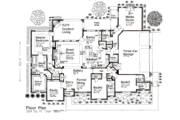 European Style House Plan - 3 Beds 3.5 Baths 3214 Sq/Ft Plan #310-657 