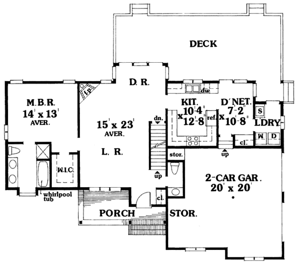 Home Plan - Country Floor Plan - Main Floor Plan #456-51