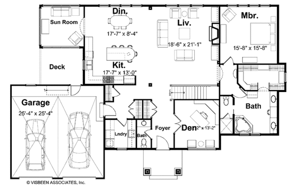 Architectural House Design - European Floor Plan - Main Floor Plan #928-108