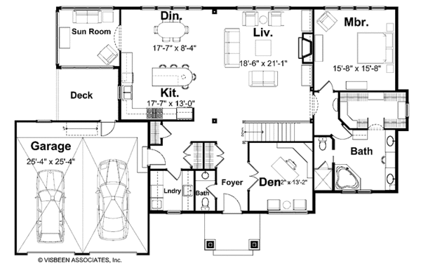 European Floor Plan - Main Floor Plan #928-108
