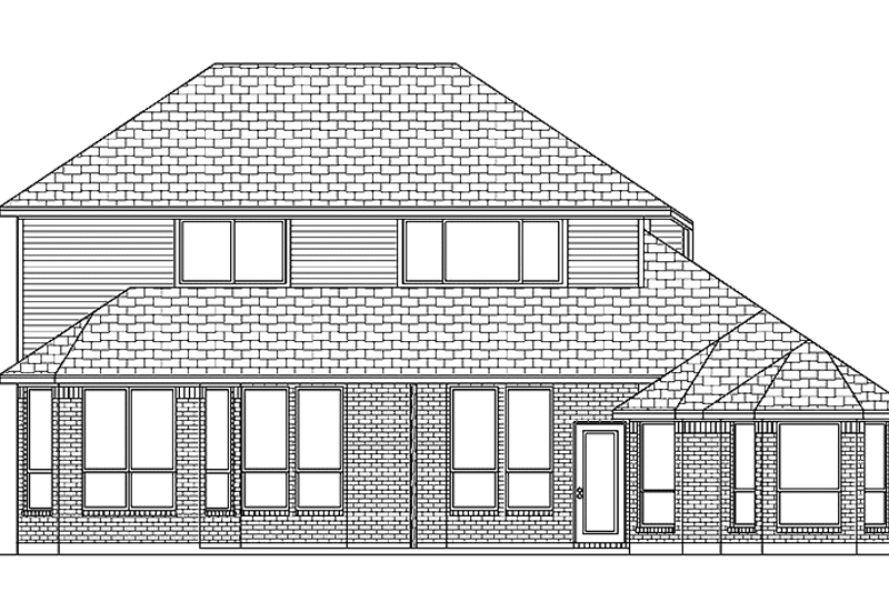 Home Plan - Exterior - Rear Elevation for Tudor House Plan #84-694 - 4 bed, 3 bath