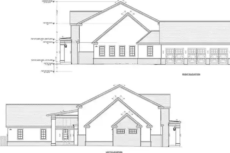 House Blueprint - Exterior - Other Elevation 1 for Colonial House Plan #1116-40 - 4 bed, 4.5 bath